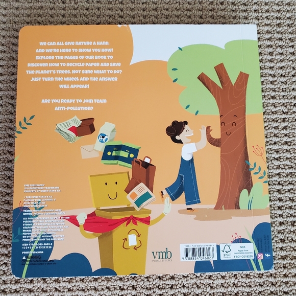 Paper: Save the Planet! Turn The Wheel Hardcover Kids Book NEW Federica Fabbian - Picture 2 of 2